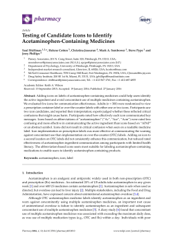 Testing of Candidate Icons to Identify Acetaminophen