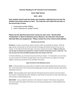 Summer Reading for AP Literature and Composition Karns High