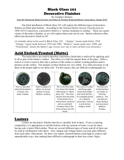 BLACK GLASS 101 &ndash; Decorative Finishes