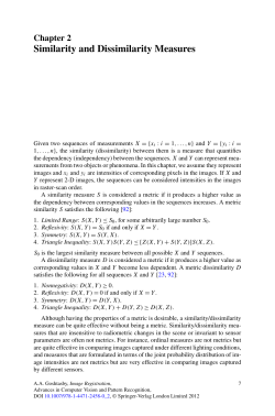 Similarity and Dissimilarity Measures
