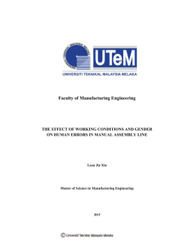 Faculty of Manufacturing Engineering