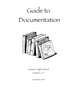 Guide to Documentation