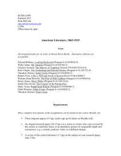 HUMS 639W - Wesleyan University