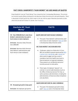 FACT CHECK: GIANFORTE`S “HUSH MONEY” AD USES MADE