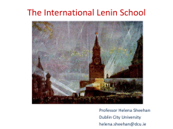 The International Lenin School