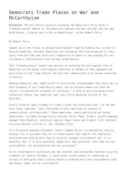 Democrats Trade Places on War and McCarthyism