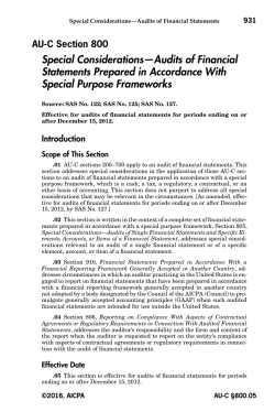 AU-C Section 800
