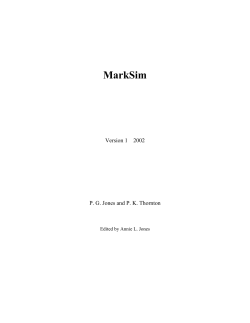 MarkSim - CCAFS Climate