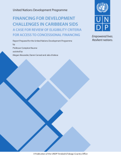 Financing for Development Challenges in Caribbean SIDS