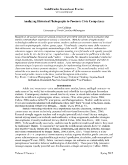 Analyzing Historical Photographs to Promote Civic Competence
