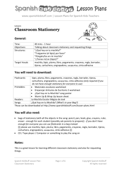 Classroom Stationery