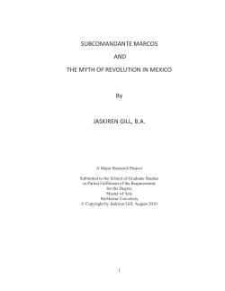Subcomandante Marcos and the Myth of Revolution in