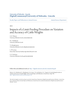 Impacts of a Limit-Feeding Procedure on Variation and Accuracy of