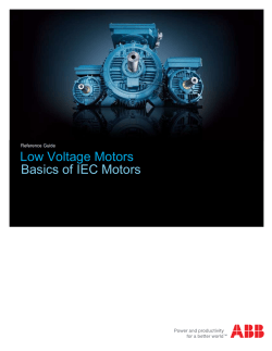 Low Voltage Motors Basics of IEC Motors