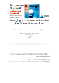 Emerging Risk Assessment &ndash; Latest Practice