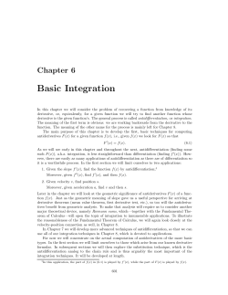 Basic Integration