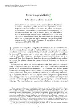 Dynamic Agenda Setting - H&uuml;lya KK Eraslan