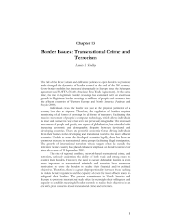 Border Issues: Transnational Crime and Terrorism