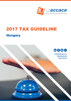 Taxation guidelines in Hungary.