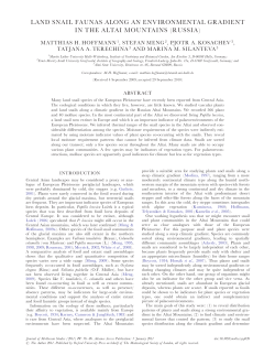 land snail faunas along an environmental