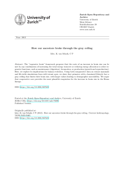 - Zurich Open Repository and Archive