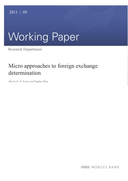 Micro approaches to foreign exchange determination. Norges Bank