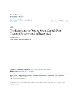 The Externalities of Strong Social Capital: Post - Purdue e-Pubs