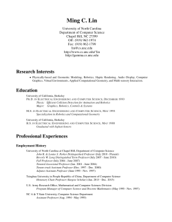 Ming C. Lin - UNC CS - UNC