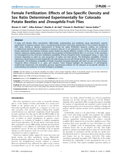 Female Fertilization: Effects of Sex-Specific Density and