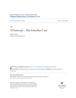 A Postscript -- The Schechter Case