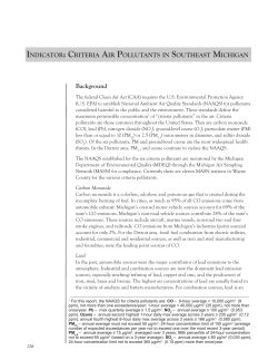 Criteria Air Pollutants in Southeast Michigan