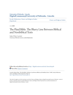 The Blurry Line Between Biblical and Nonbiblical Texts