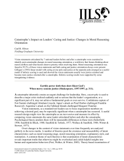 Catastrophe`s Impact on Leaders` Caring and