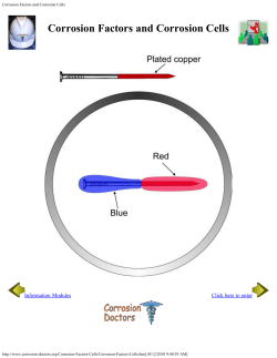 Corrosion Factors and Corrosion Cells