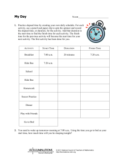 Elapsed Time My Day Activity Sheet - Illuminations