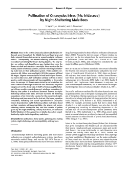 Pollination of Oncocyclus irises (Iris: Iridaceae) by