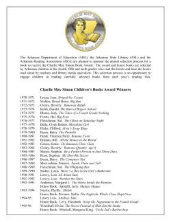 Charlie May Simon Fact Sheet - Arkansas Reading Association