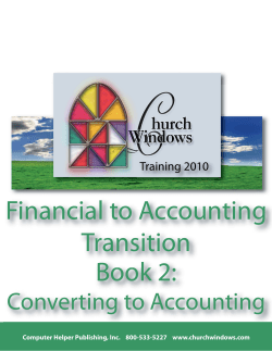 Book 2: Financial to Accounting Transition