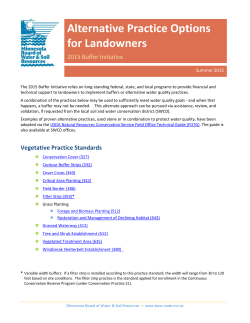 Alternative Practice Options for Landowners