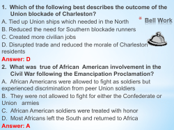 1. Which of the following best describes the outcome of the Union