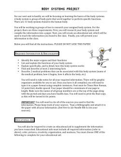 BODY SYSTEMS PROJECT