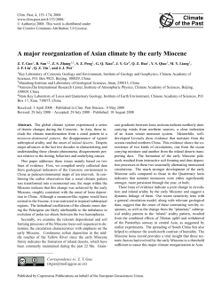 A major reorganization of Asian climate by the early Miocene