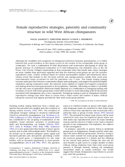 Female reproductive strategies, paternity and community structure in