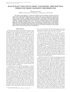 spacecraft relative orbit geometry description through orbit element