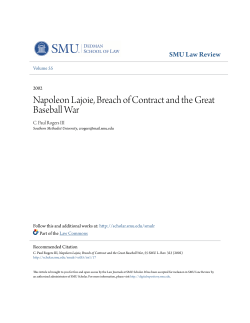 Napoleon Lajoie, Breach of Contract and the Great Baseball War