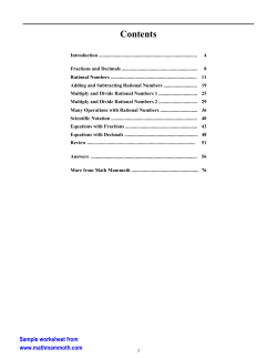 Math Mammoth Rational Numbers Worktext