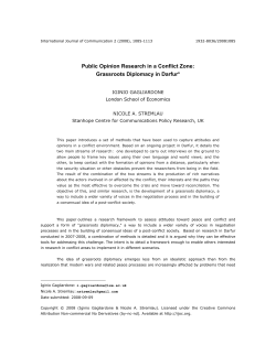 Public Opinion Research in a Conflict Zone