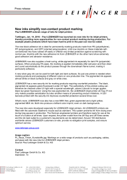New inks simplify non-contact product marking