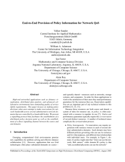 End-to-End Provision of Policy Information for Network QoS