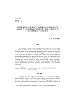 A COMPARISON OF MEDIEVAL EUROPEAN GUILDS AND